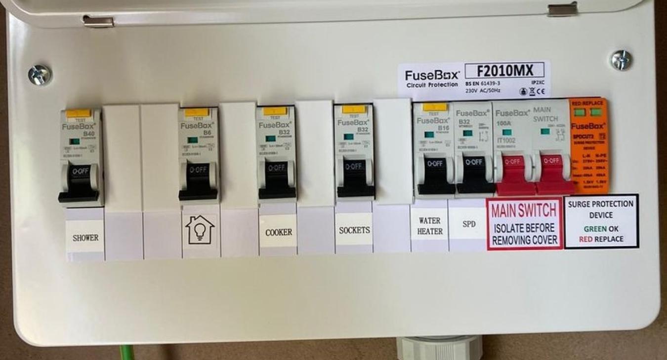 Parts of a Fuse Board by Electrical Experts, Coventry